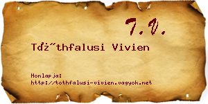 Tóthfalusi Vivien névjegykártya